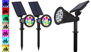 7W Solar Spike Garden Light - White or Colourful