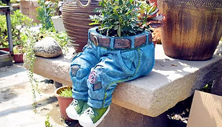 Denim Jeans Resin Flower Pot - 2 Designs