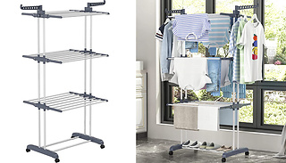 3-Tier Foldable Clothes Airer Drying Rack