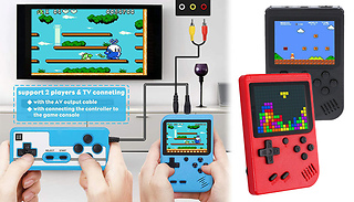 2-Player Retro Games Console with 400+ Games - 4 Colours