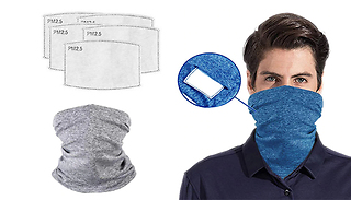 Face Scarf with Optional Filters - 3 Options & 2 Colours