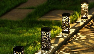 2 or 4-Pack of Solar Garden Pathway Cut-Out Lights - 2 Colours