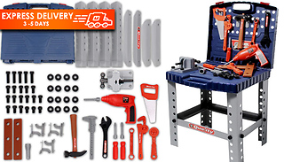 Kid's 2-in-1 Workshop and Tools Play Set
