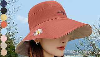 Women's Flower Embroidery Wide Brim Hat - 8 Colours