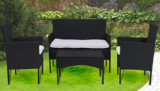 4 Piece Outdoor Rattan Garden Furniture Set