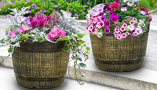 Whisky Barrel Planter - 1, 2 or 3 Pots