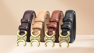 Belt with Gold-Coloured Clasp - 4 Colours 