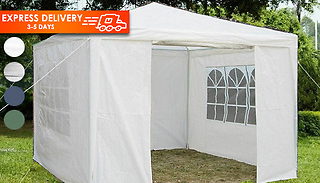 3m Waterproof Garden Gazebo with Removable Sides - 4 Colours