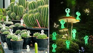 10-Piece Glow-in-the-Dark Alien Ornaments - 3 Colour Options, 3 Pack O ...