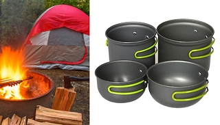 4-Piece Outdoor Camping Cooking Pot Set