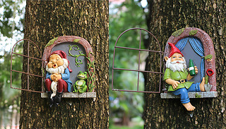Gnome-in-the-Window Garden Decoration - 2 Designs
