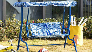Outsunny Kids 2-Seater Canopy Swing Chair