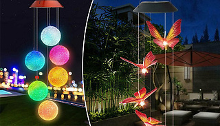 Light-Up LED Hanging Solar Wind Chime - 8 Options