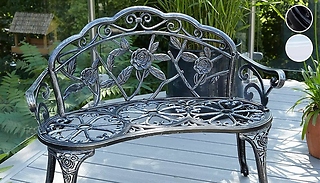 Rose Garden Metal Bench - 2 Colours