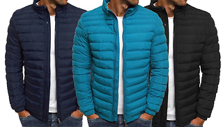 Men's Warm Puffer Jacket - 3 Colours & 3 Sizes