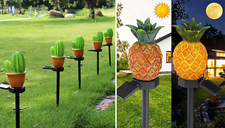 Outdoor Solar LED Prickly Plant Lawn Lamps - 3 Designs