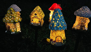 1 or 6x Solar-Powered Cottage Pathway Garden Lights - 6 Colours