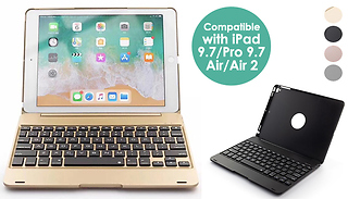 iPad Compatible Wireless Keyboard & Case - 4 Colours