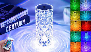 LED Touch-Activated Crystal Rose Lamp - 2 Options