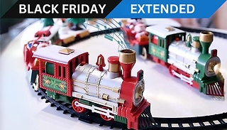 Kid's Light-Up Christmas Train Track Toy Set - 2 Sizes