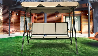 3-Seater Garden Swing Chair with Canopy - 2 Colours
