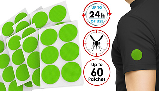 24 or 60 Natural Mosquito Repellent Sticker Patches