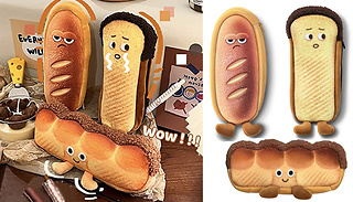 Novelty Funny Toast Character Pencil Case - 3 Designs