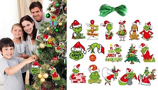 33-Piece Grinch Inspired Christmas Tree Ornaments - 1, 2 or 4 Pack!