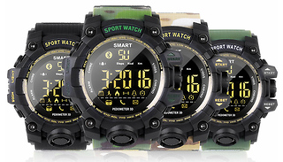 EX16S Military-Style Smart Sports Watch - 4 Colours