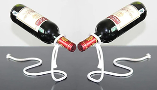 1 or 2 Floating Rope Wine Bottle Stands