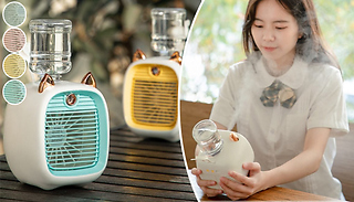 Portable Mini Humidification Desk Cooler Fan - 4 Colours