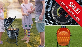 Outsunny Cast Iron Charcoal Kamado BBQ
