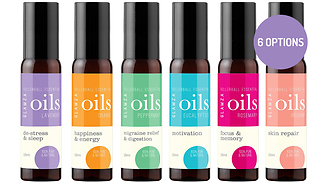 1, 2 or 3 Glamza Rollerball Essential Oils 10ml - 6 Scents