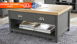 Avon Graphite Grey & Sonoma Oak Coffee Table with Drawer