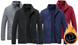 Men Full Zip Polar Fleece Jacket Coat - 4 Colours & 6 Sizes