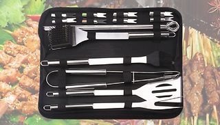 Stainless Steel BBQ Cooking Tool Kit With Carry Case - 7 Options