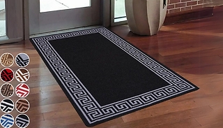Greekey Non-Slip Hallway Mat - 11 Colours & 6 Sizes