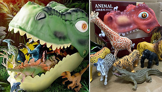 Dinosaur Head Storage Box with Toys - 2 Colours