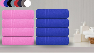 4-Pack of 600-GSM Egyptian Cotton Bath Towels - 9 Colours