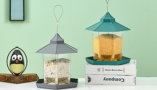 Hanging Windproof Panoramic Garden Bird Feeder - 2 Colours