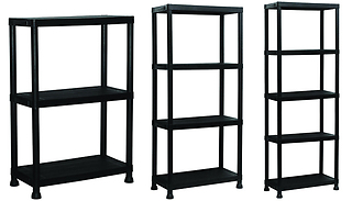 3, 4 or 5 Tier Plastic Free-Standing Shelving Unit