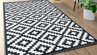 Indoor & Outdoor Conservatory Patterned Rug - 2 Sizes & 3 Colours