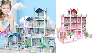 Doll Playhouse Set with Furniture –4 Sizes, 2 Colours
