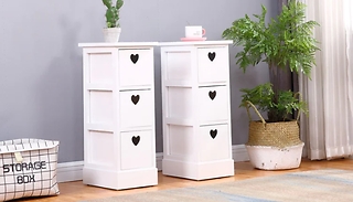 Pair of Bedside Tables - 3 Drawers
