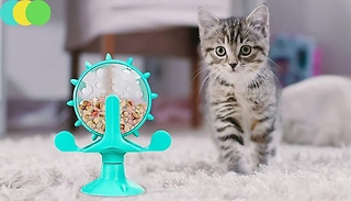 Interactive Treat-Dispensing Cat Toy Wheel - 3 Colours