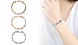 Cubic Zirconia Crystal Tennis Bracelet - 3 Colours
