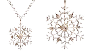 Crystal Snowflake Pendant Necklace