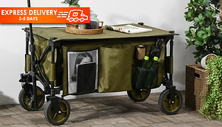 Folding Garden Camping Trolley on Wheels - 2 Designs