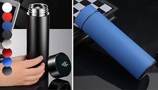 LCD Display Vacuum Sealed Steel Thermos - 8 Colours
