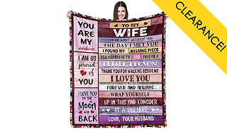Personal Love Letter Fleece Blanket - 4 Options & 4 Sizes